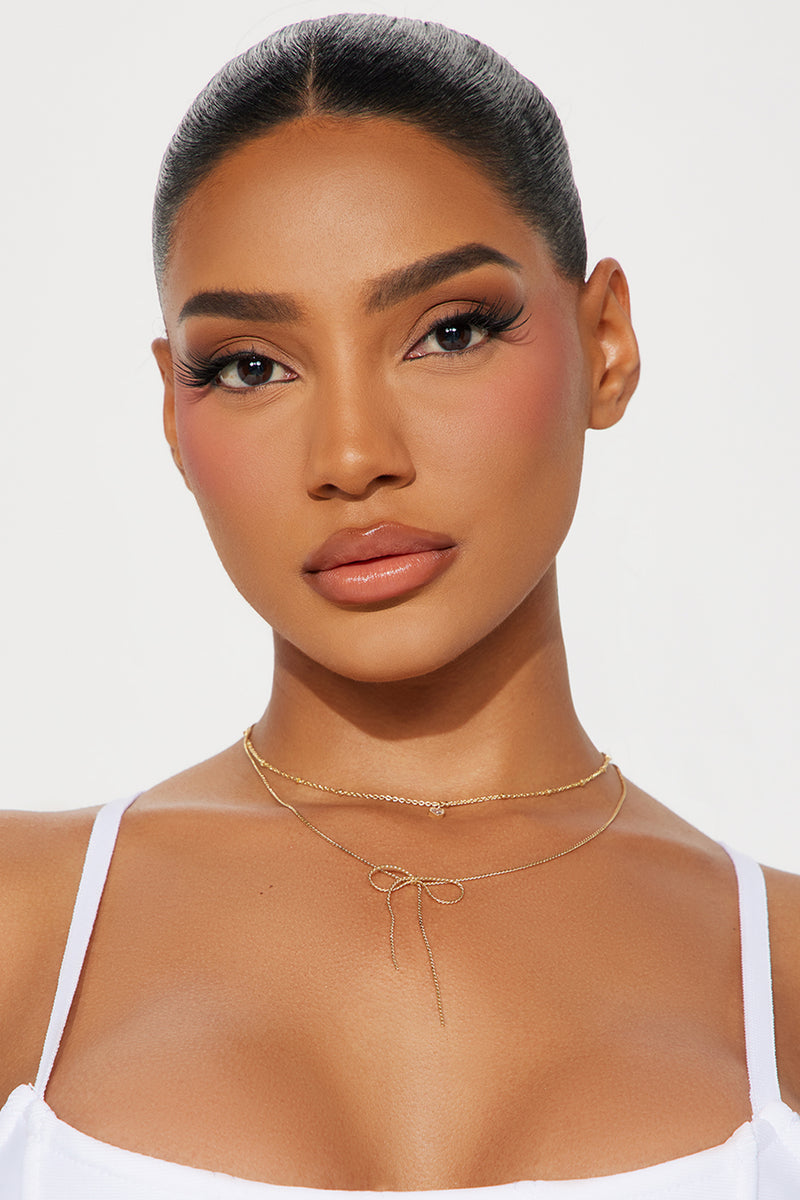 Finishing Touch Bow Necklace Gold Fashion Nova, Jewelry Fashion Nova
