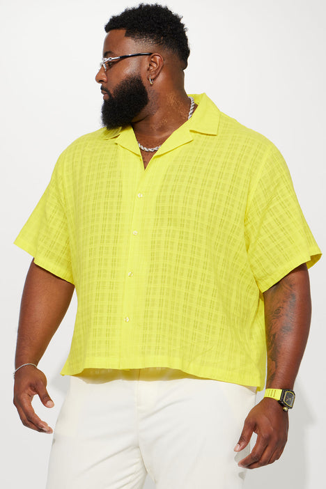 Yellow button cheap up shirt