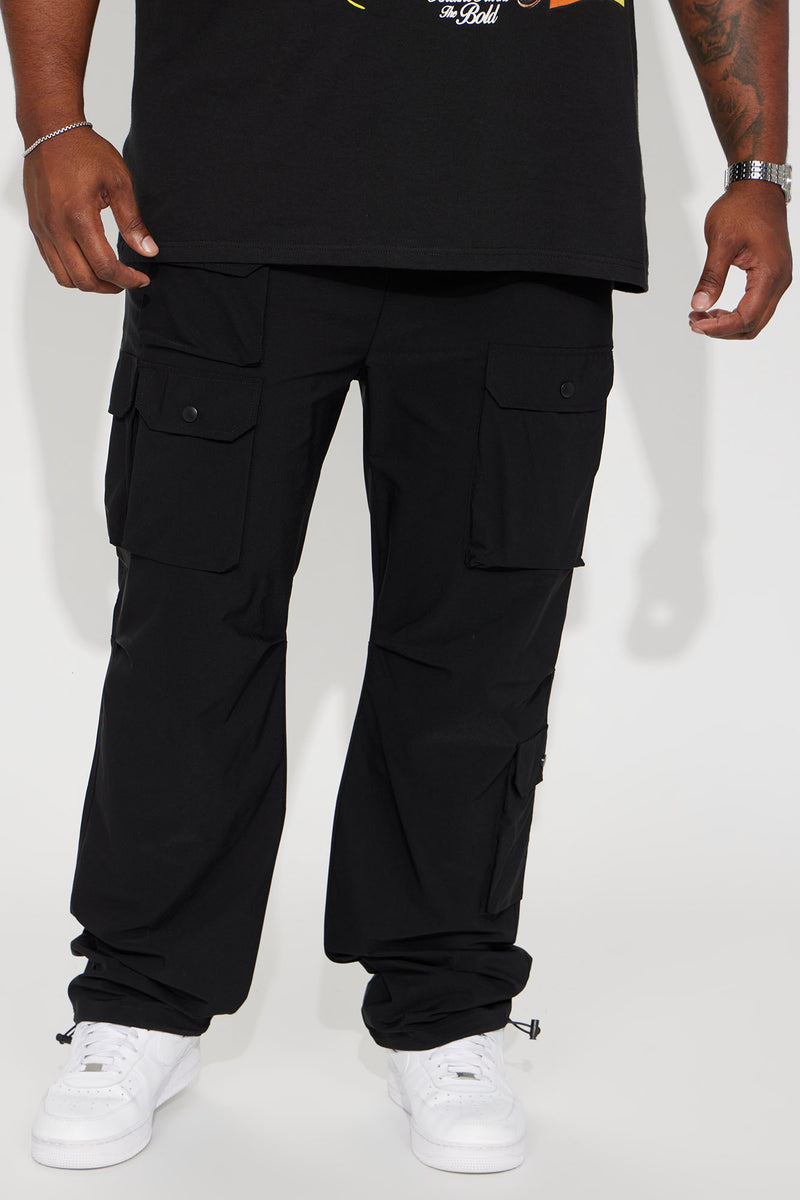 Keep It Stepping Nylon Cargo Pants - Black | Fashion Nova, Mens Pants ...