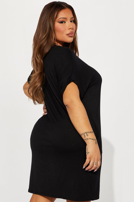 Kinsley T Shirt Dress Black Fashion Nova Dresses Fashion Nova