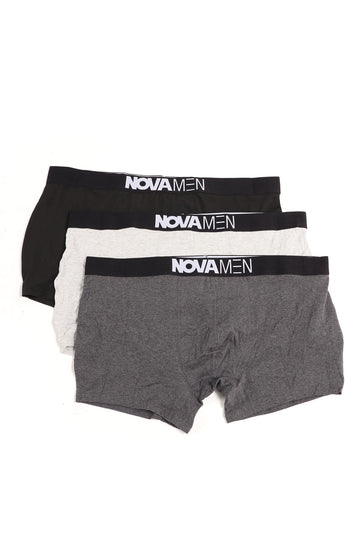 Image of NovaMen Boxer Brief 3 Pack - Heather/Combo
