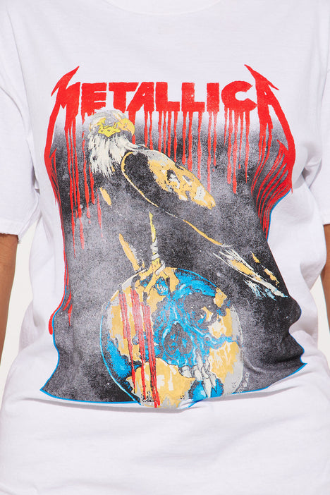 Distressed metallica t shirt sale