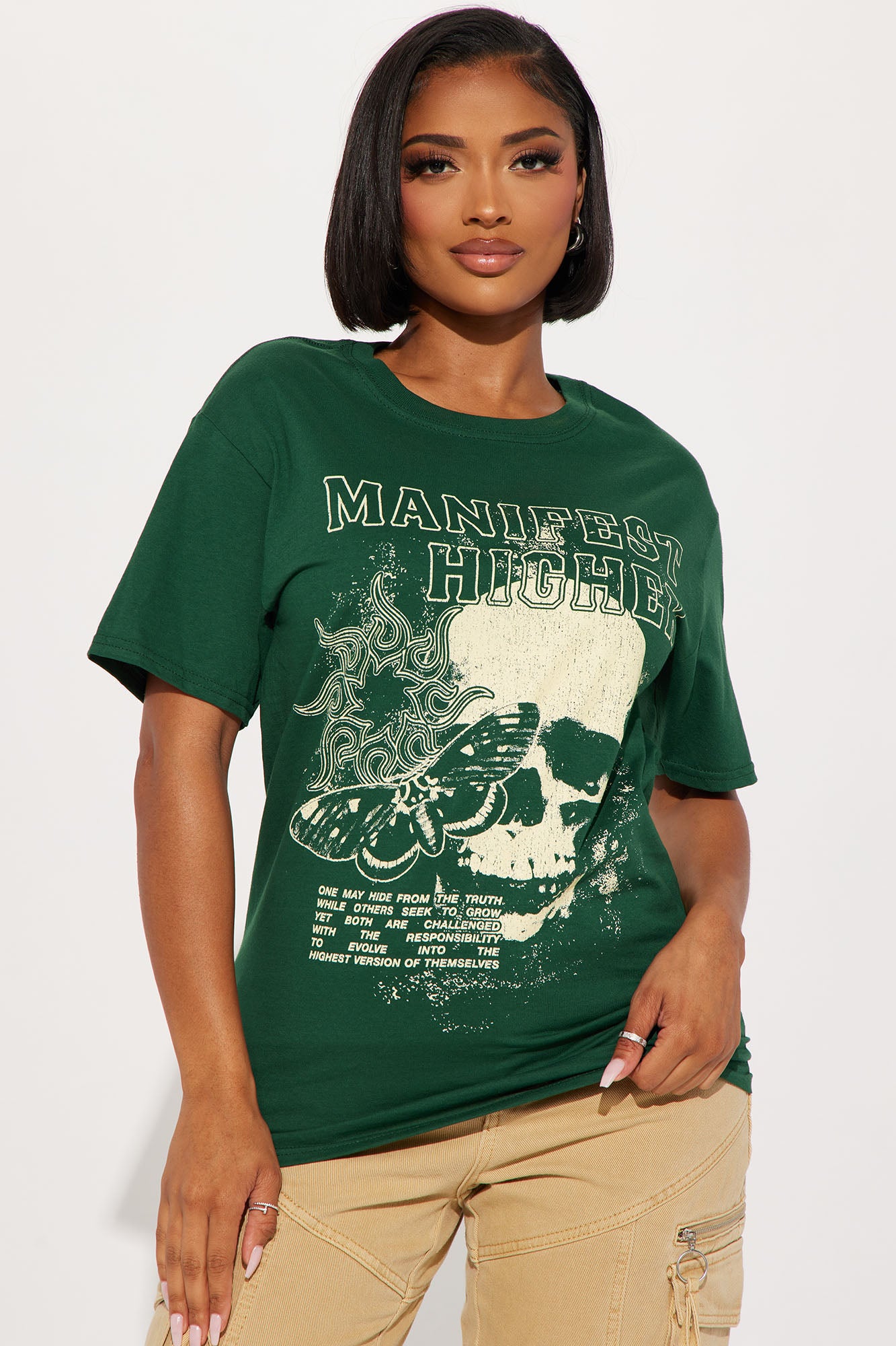 Green graphic tees sale
