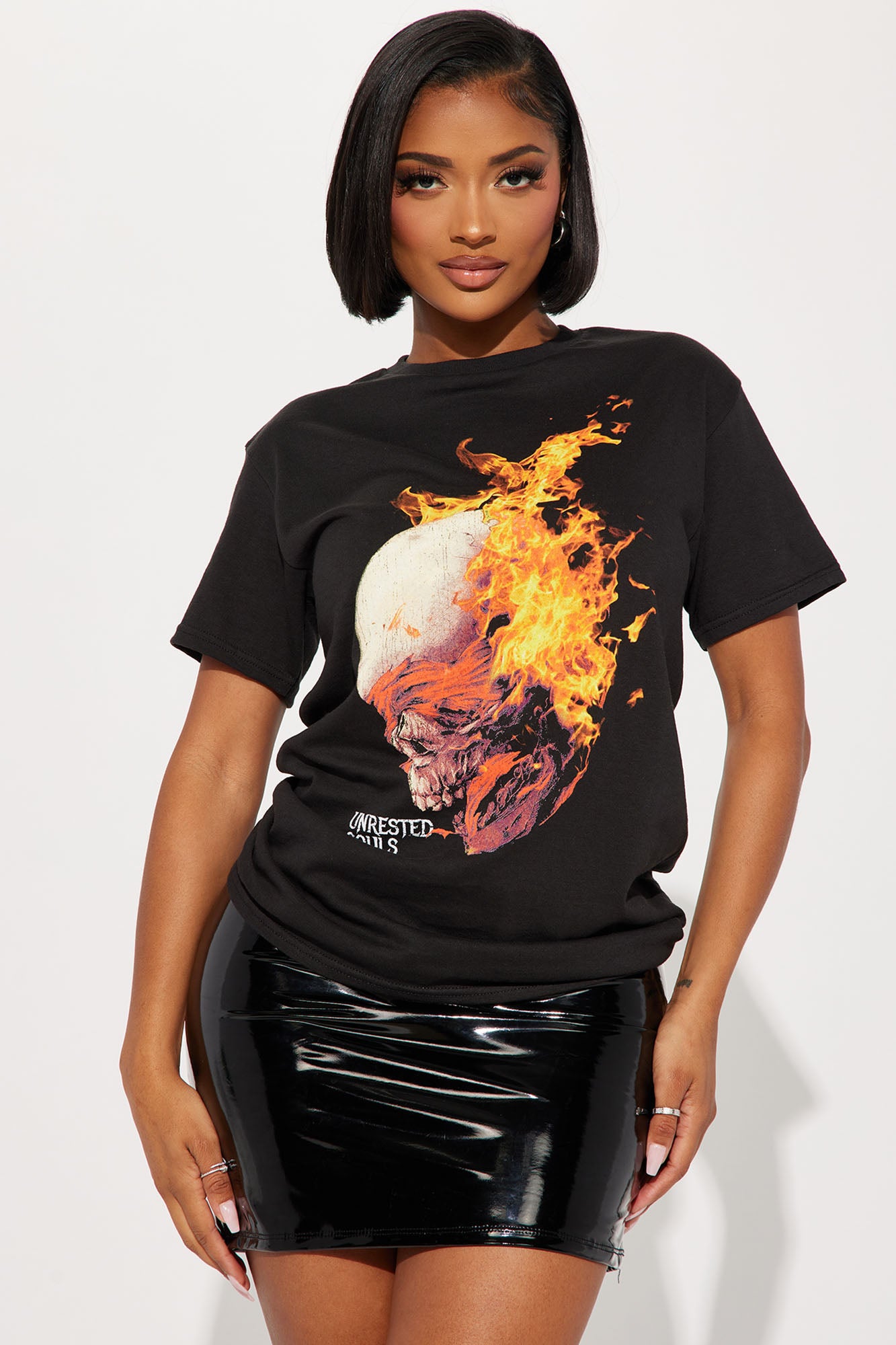 Orange black hot sale graphic tee