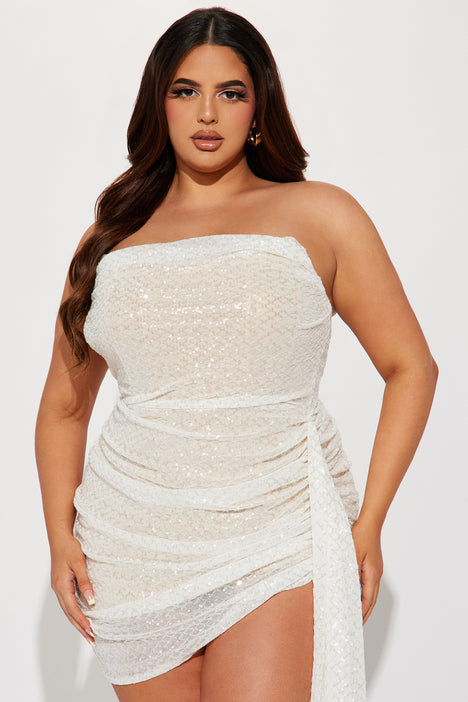 White tube dress fashion nova clearance