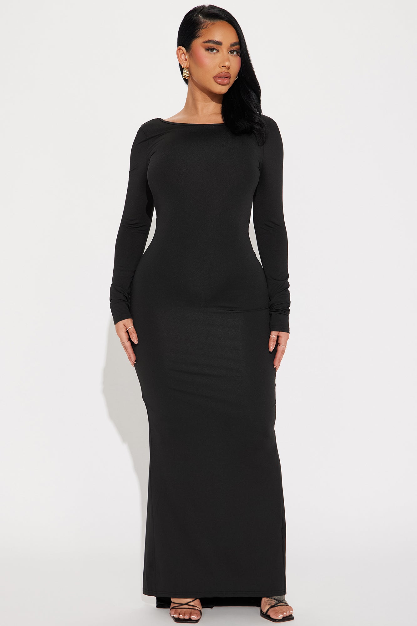 Black long sleeve dress fashion nova 2025