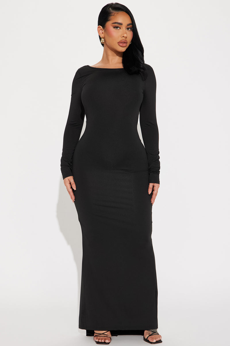 Full Glam Backless Maxi Dress - Black | Fashion Nova, Dresses | Fashion ...