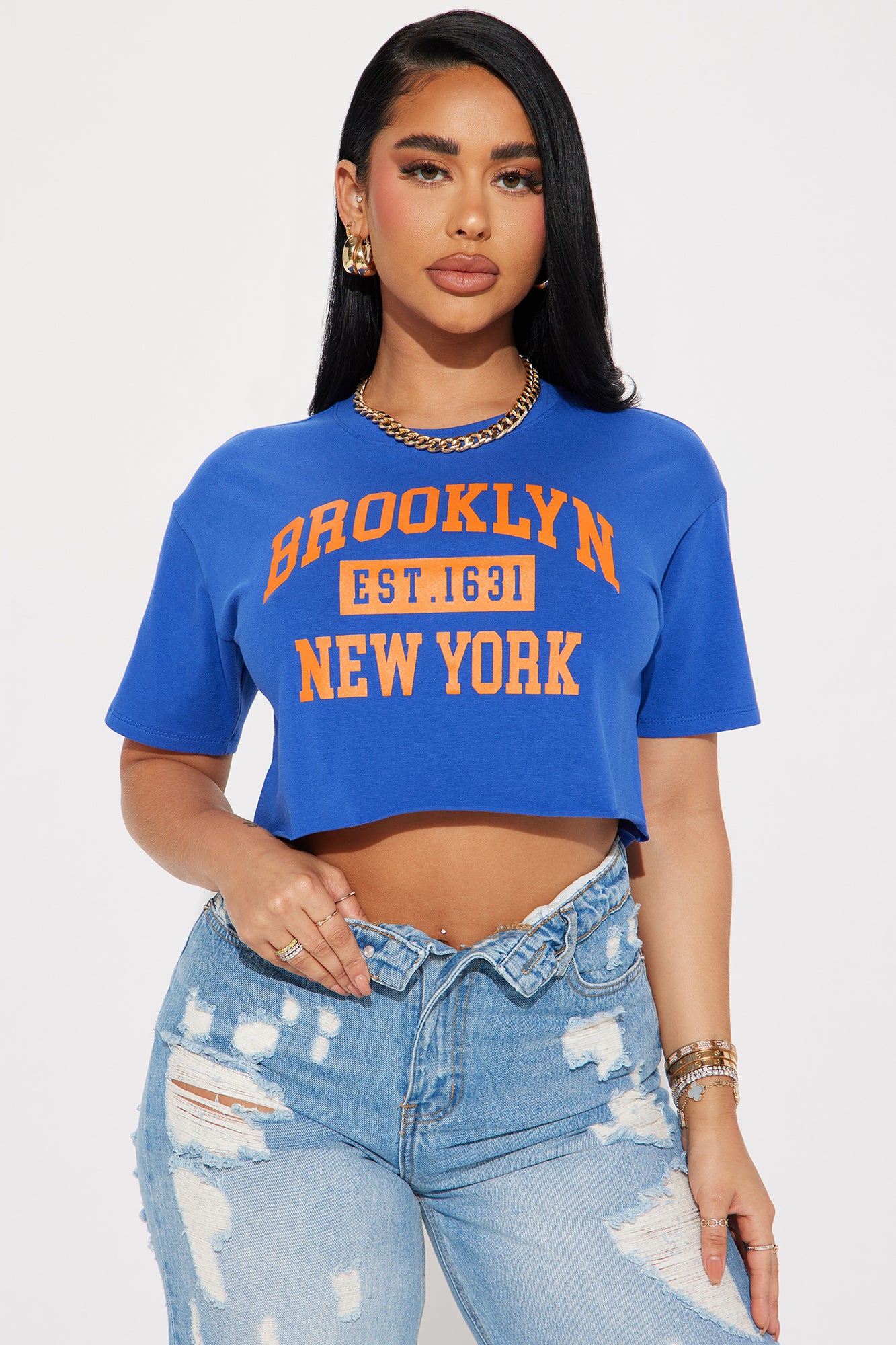 knicks crop top