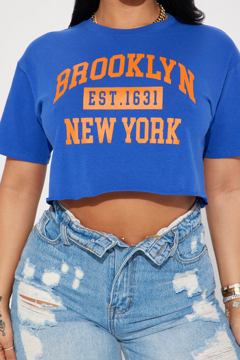 Women's Brooklyn Crop Top in Off White Size Medium by Fashion Nova