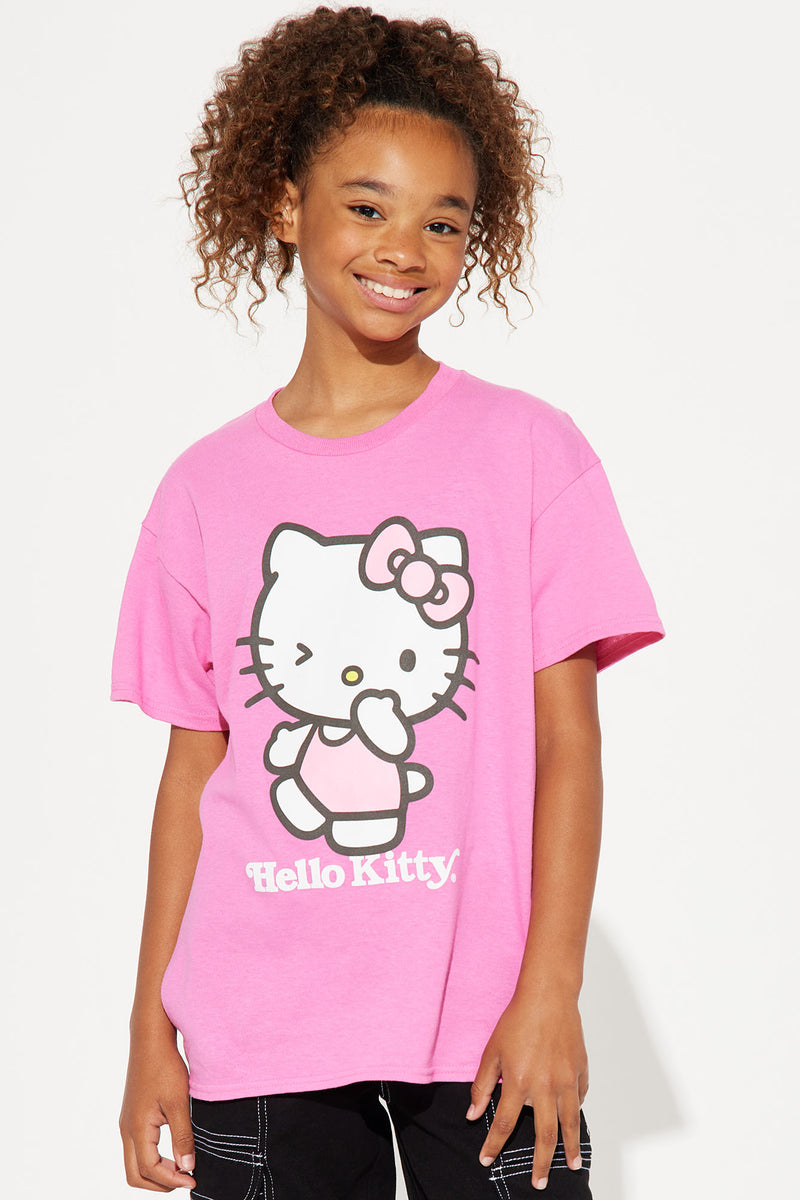 Mini Hello Kitty Walking Along Short Sleeve Tee - Pink | Fashion Nova ...
