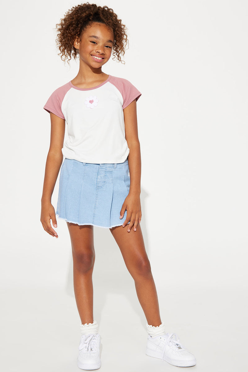 Mini Denim Pleated Skort - Medium Wash | Fashion Nova, Kids Shorts ...