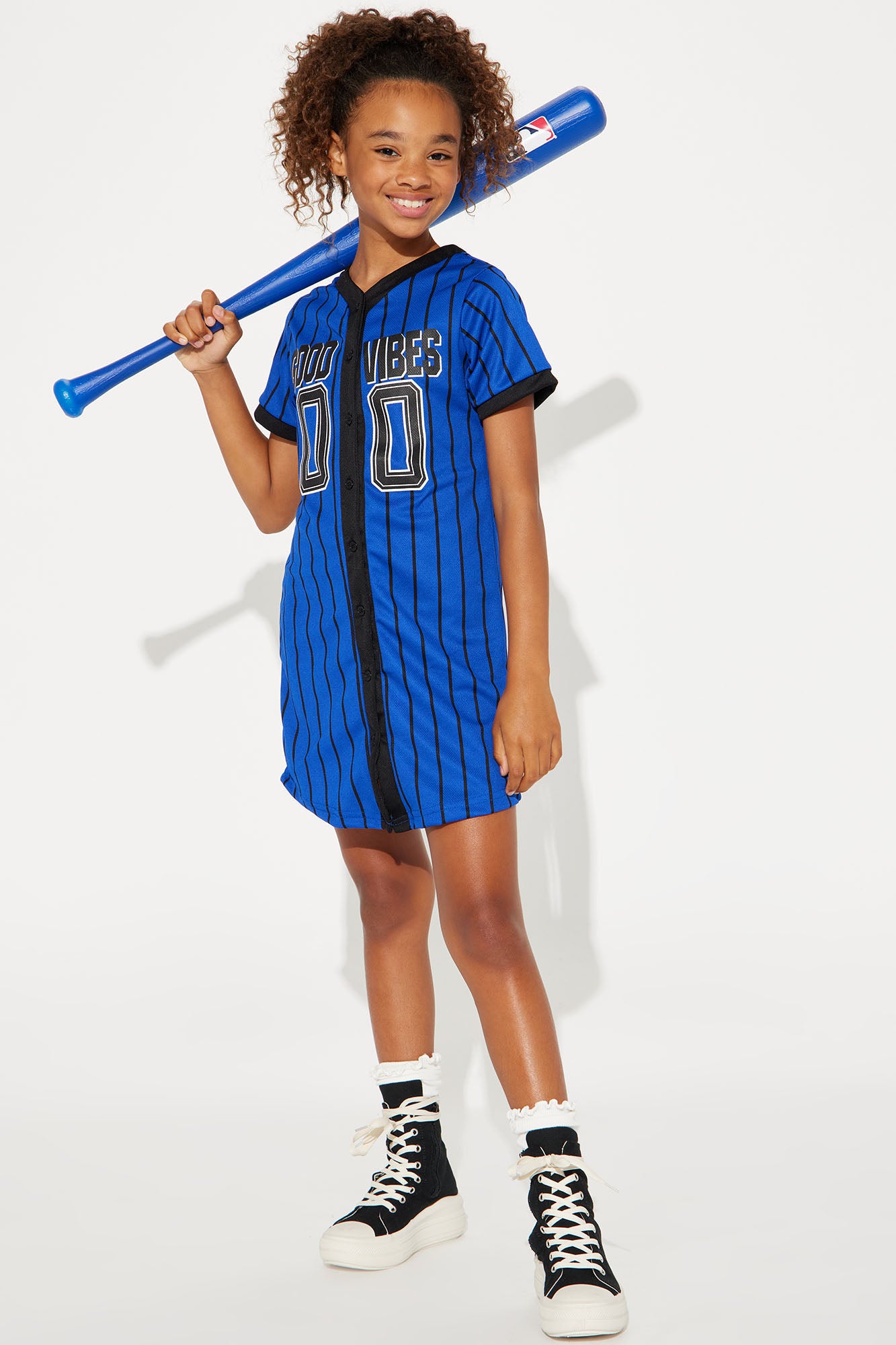 blue baseball jersey outfit