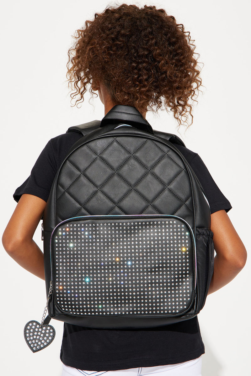 Mini Rhinestone Ready Large Backpack - Black | Fashion Nova, Kids ...