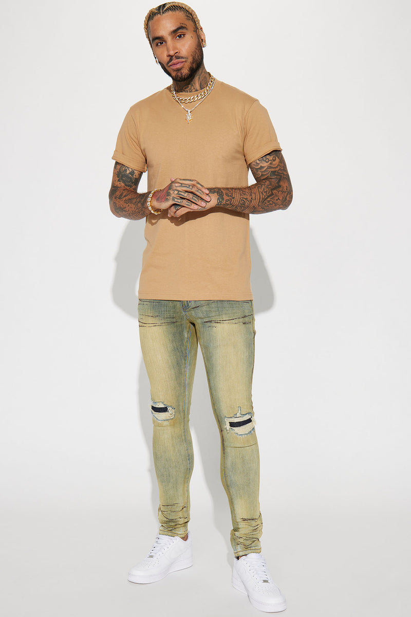 Check Me Out Ripped Stacked Skinny Jeans - Vintage Blue Wash | Fashion ...