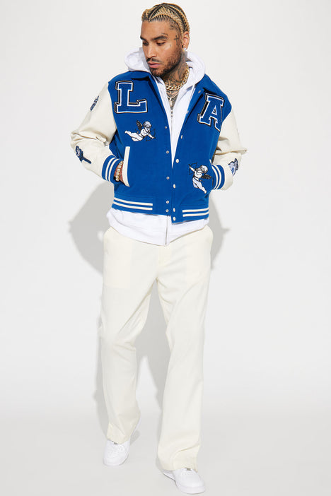 Skull Varsity Jacket - Blue/combo, Fashion Nova, Mens Jackets