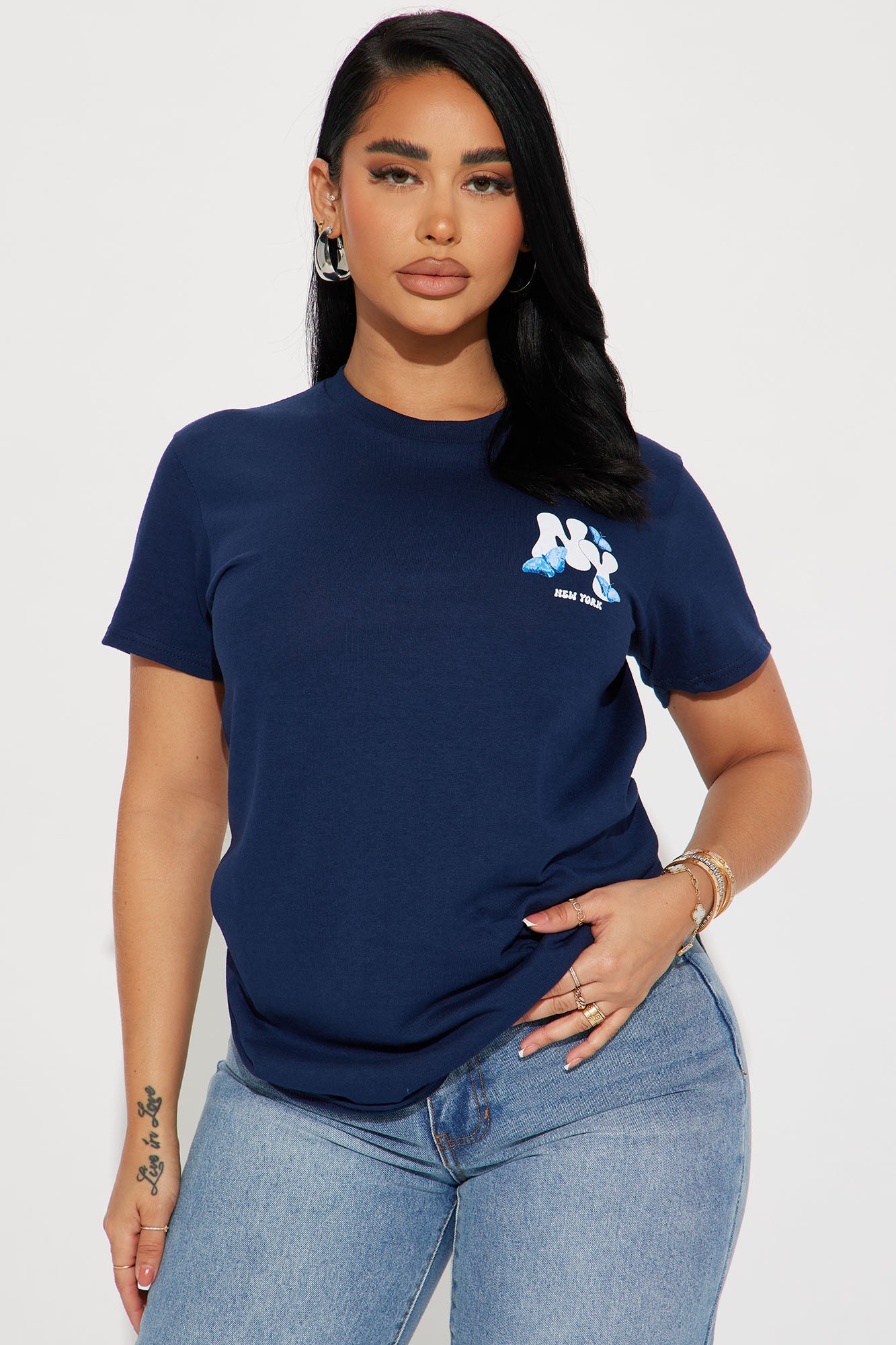 Stitch & Angel Graphic Tee - Blue  Fashion Nova, Screens Tops and