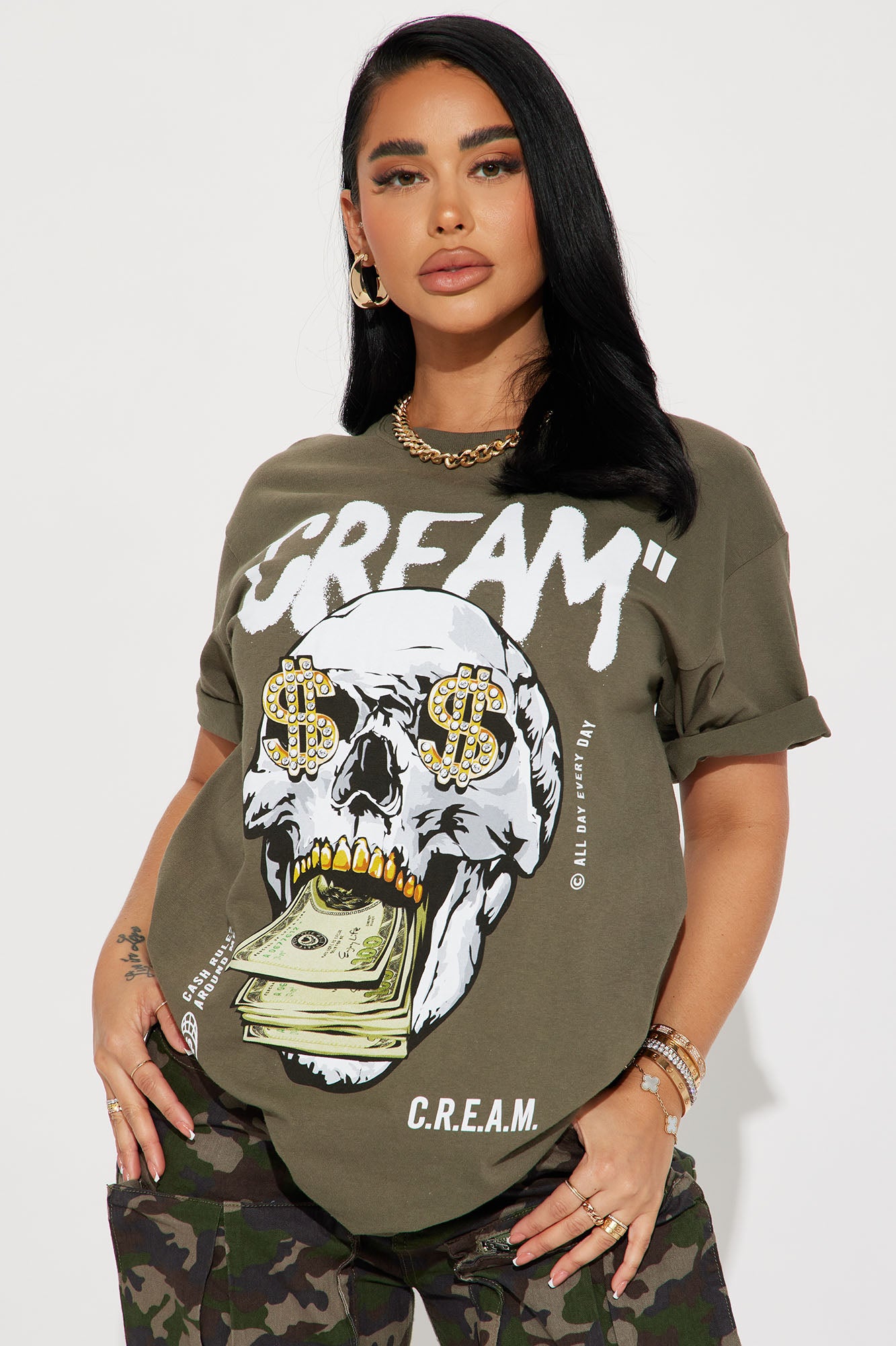 CREAM All Day Graphic Tee - Olive