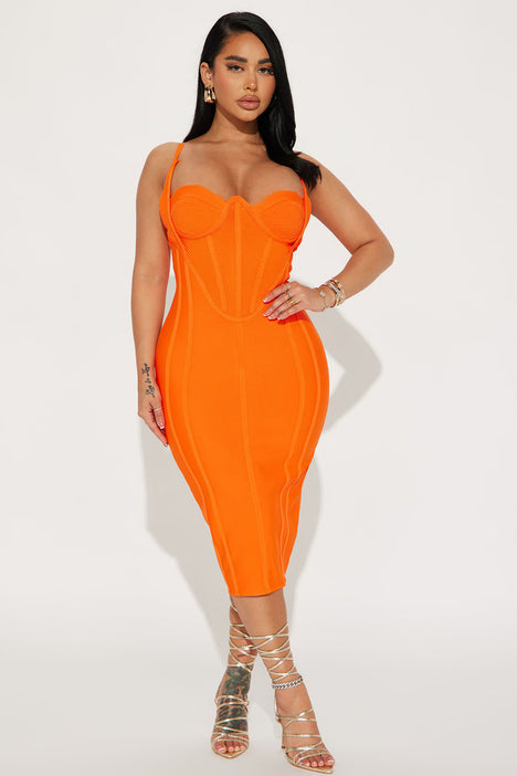Orange fashion nova dress discount