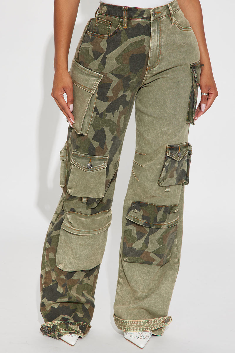Tall Upgrade You Wide Leg Cargo Pant 34 - Olive/combo | Fashion Nova ...