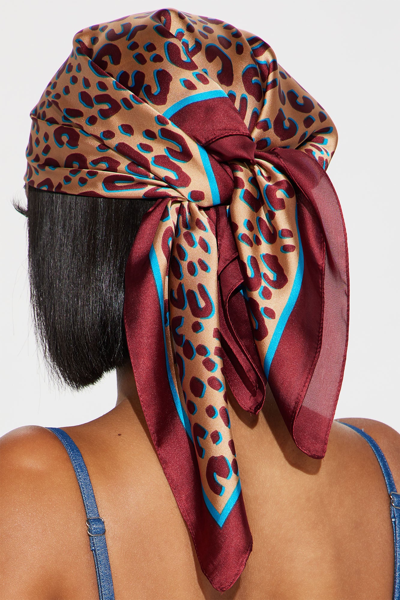 Cheetah Sisters Head Scarf - Brown/combo