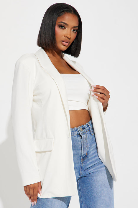 Buy clearance white blazer