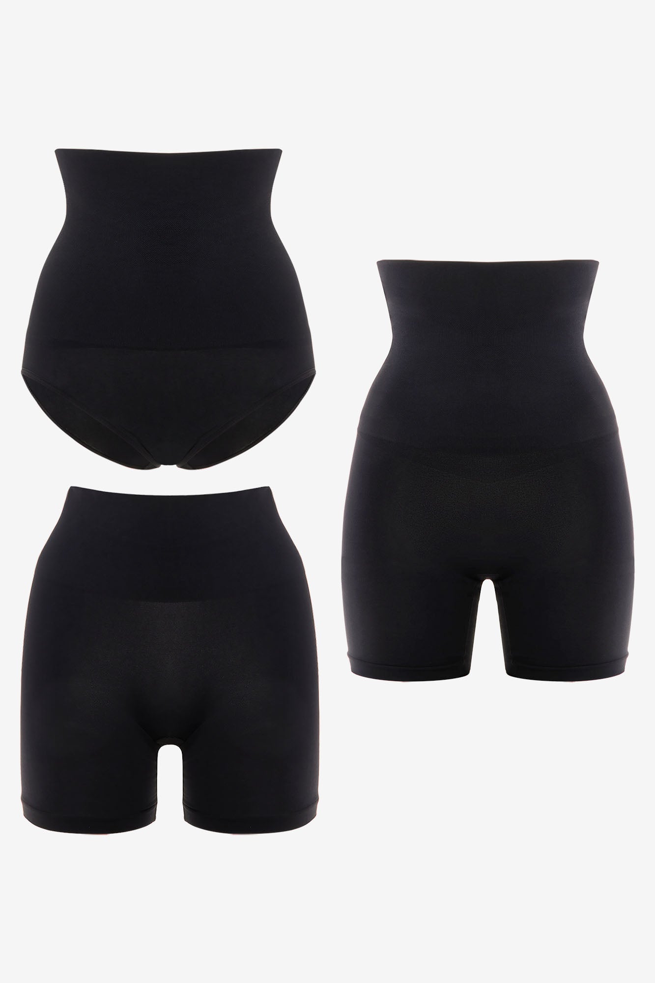 Keep It Cinched Shapewear Shorts And Panty 3 Pack - Black