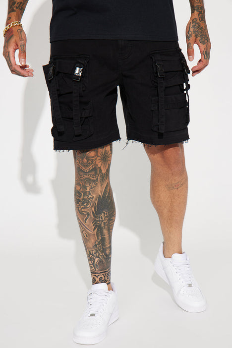 Stay On My Mind Relaxed Utility Short Black Fashion Nova Mens