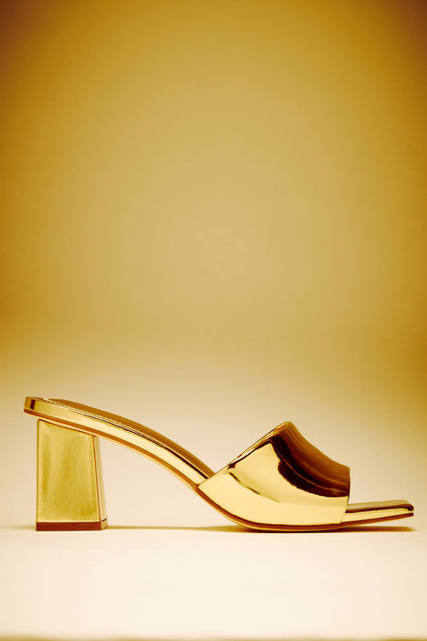 Meant To Last Heeled Mules Gold Fashion Nova Shoes Fashion Nova