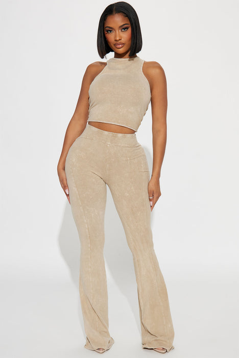 Tall Good Days Pant Set Taupe Fashion Nova Matching Sets
