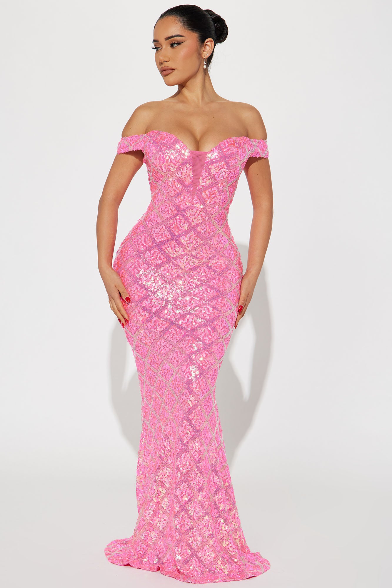 Pink sequin dress fashion nova top