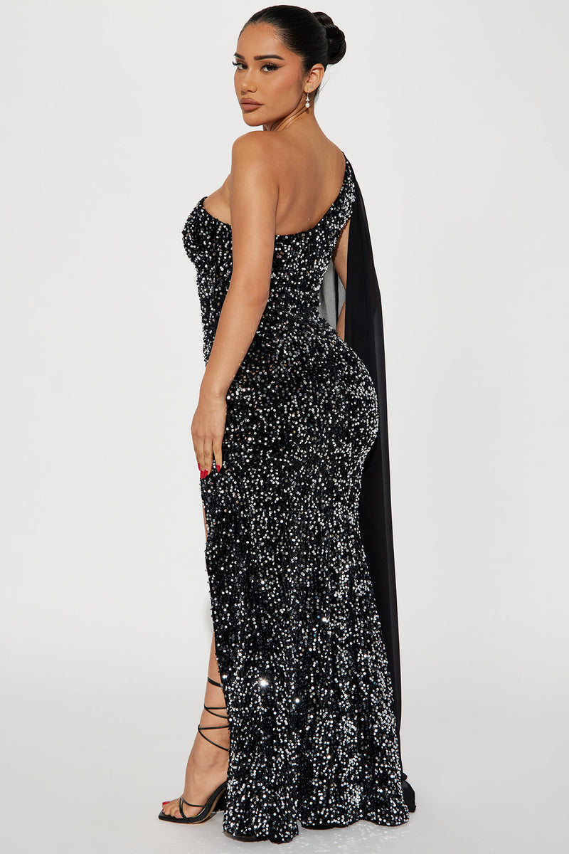Celest Sequin Gown - Black | Fashion Nova, Dresses | Fashion Nova