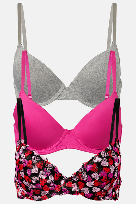 The One For Me TShirt 2 Pack Bras - Pink/combo, Fashion Nova, Lingerie &  Sleepwear