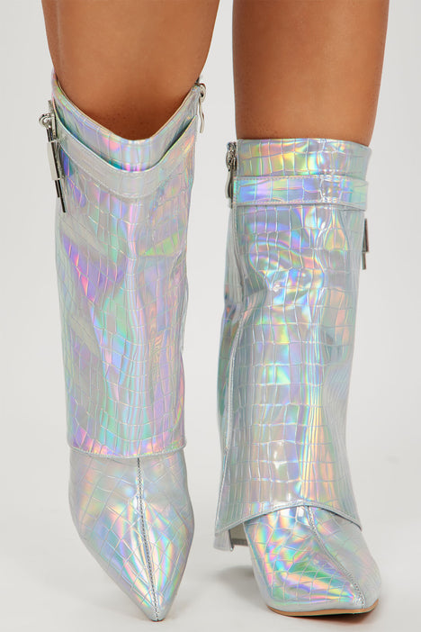 Iridescent booties clearance