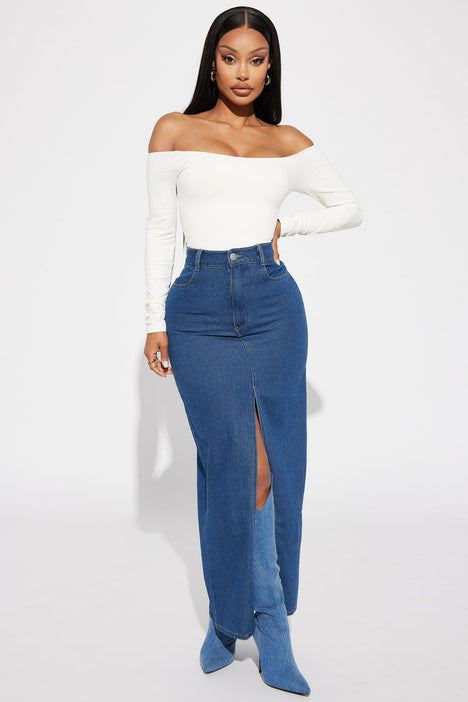 Way Back When Denim Skirt Dark Wash Fashion Nova Skirts