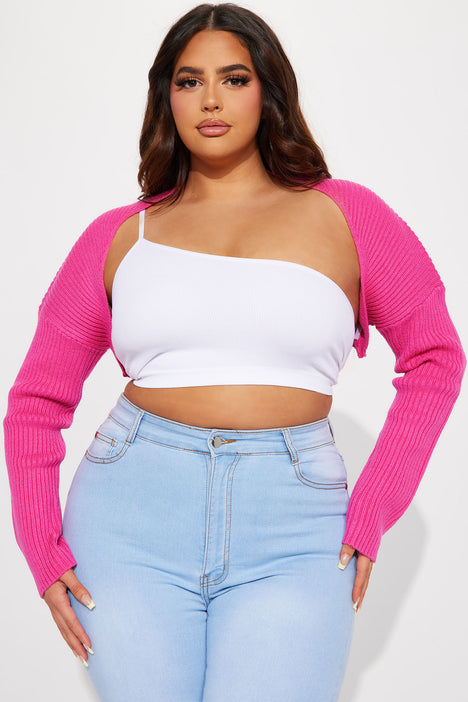 Robyn Bolero Sweater Hot Pink Fashion Nova Sweaters Fashion