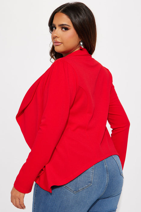 Red blazer online size 18
