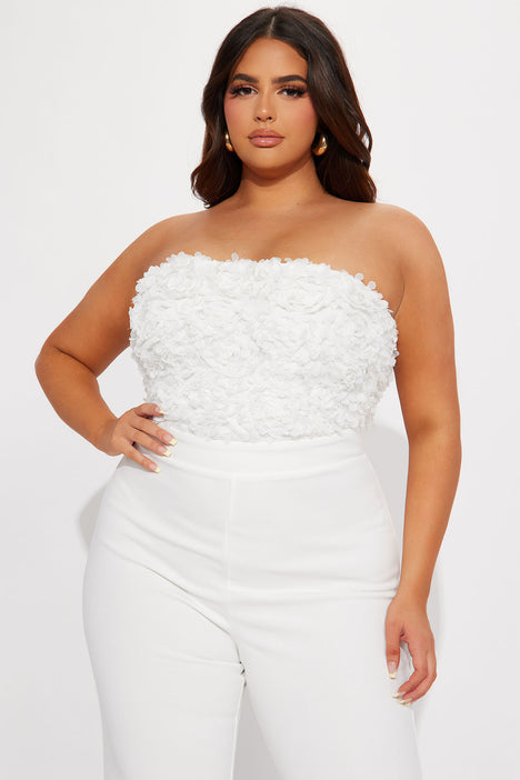 Fashion nova plus size white jumpsuit store