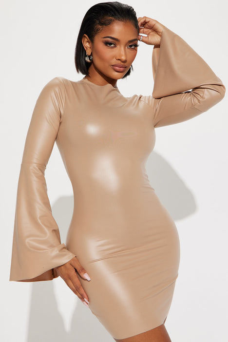 Fashion nova hot sale leather dress