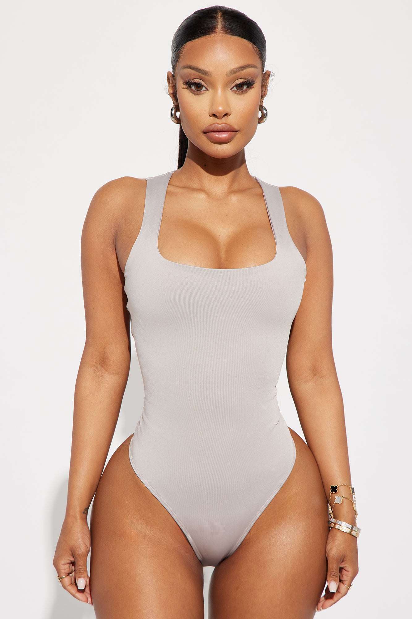 Adriana Smooth Fit Bodysuit Taupe Fashion Nova Bodysuits