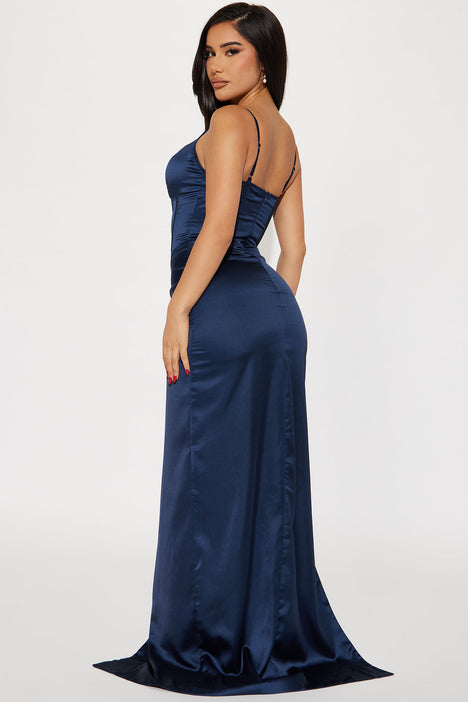 Marina satin shop dress fashion nova