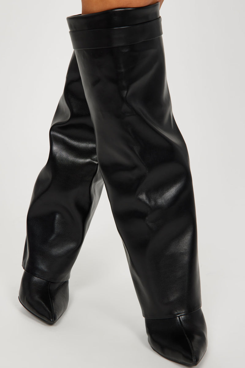 Natalia Overlay Knee High Boots - Black | Fashion Nova, Shoes | Fashion ...
