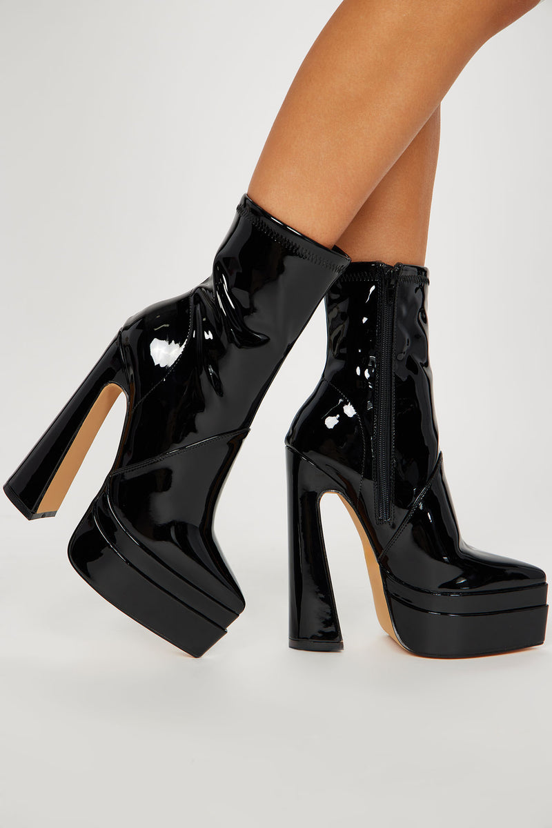 Rachelle Platform Booties - Black | Fashion Nova, Shoes | Fashion Nova