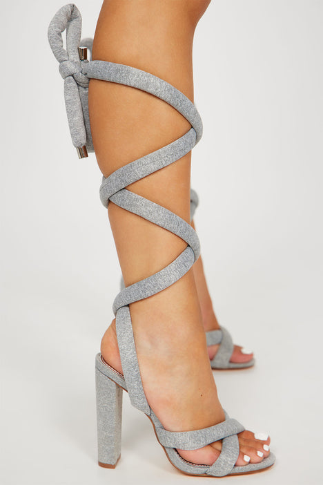 Grey discount tie heels