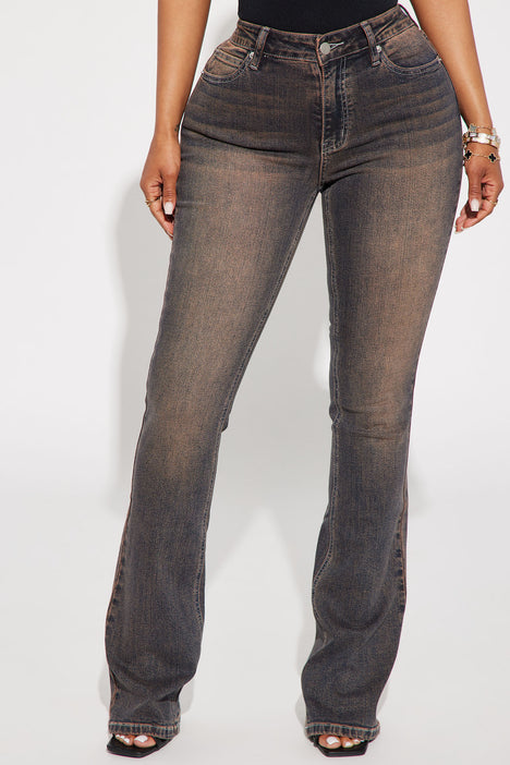 Sahara Tinted Stretch Bootcut Jeans - Dark Wash