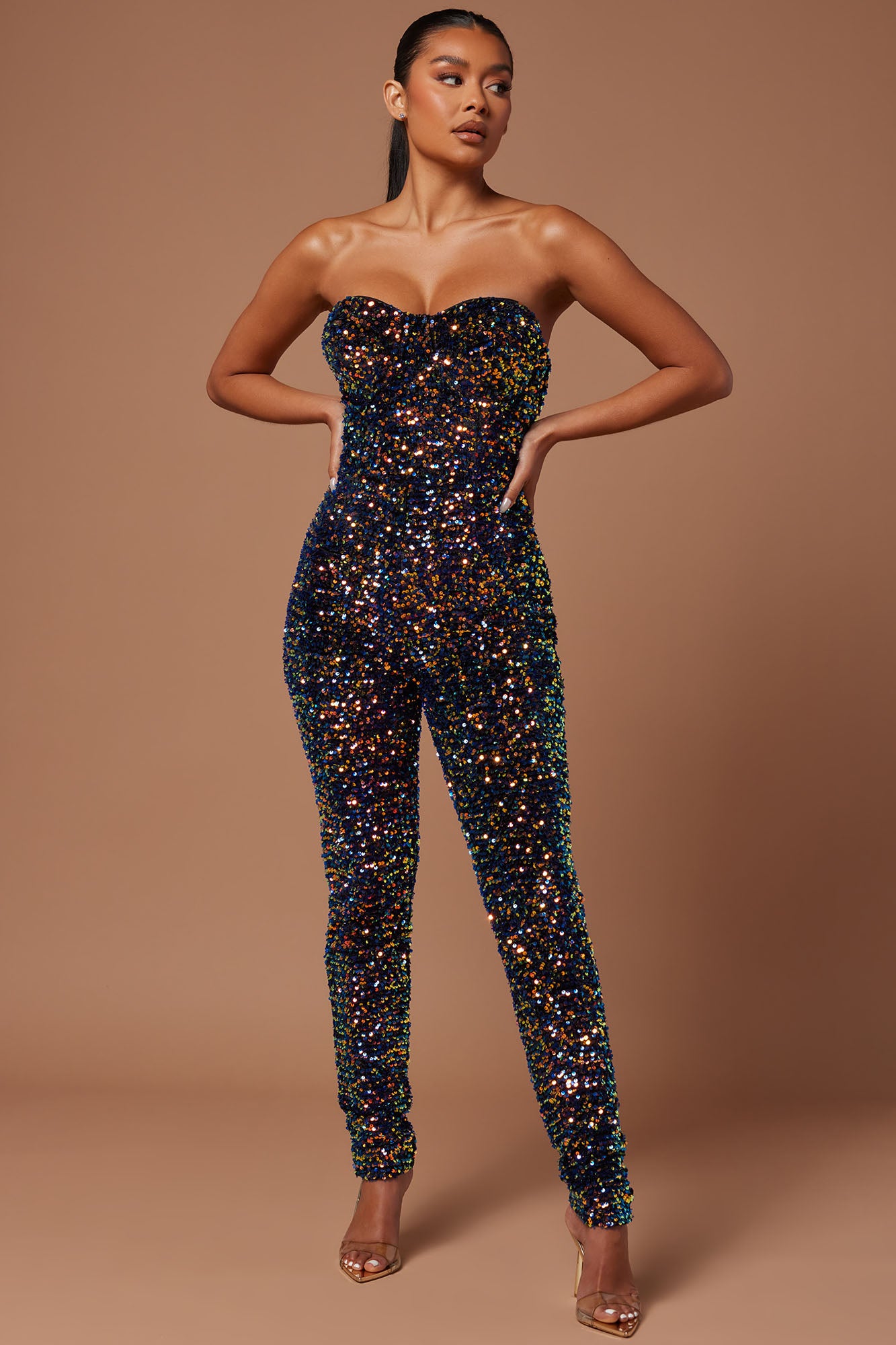 Multi sequin sales jumpsuit