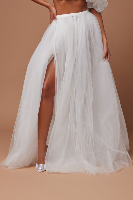 Shayna Tulle Maxi Skirt White Fashion Nova Luxe Fashion Nova
