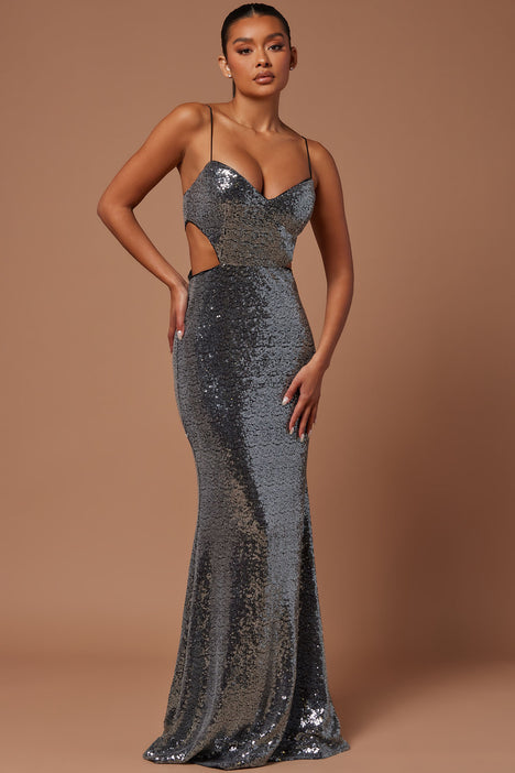 FITTED SEQUIN GOWN- CDS421* – Livia & Co
