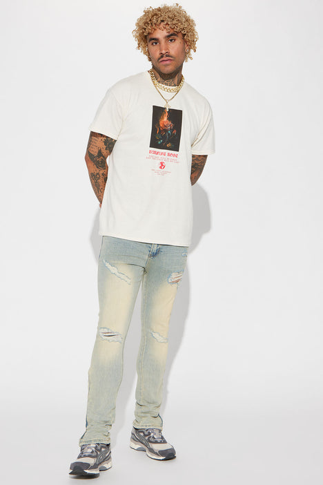 Off white burning tee hot sale