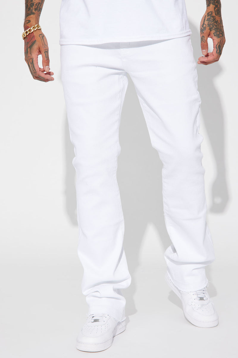 Cornell Stacked Skinny Flare Jeans - White | Fashion Nova, Mens Jeans ...