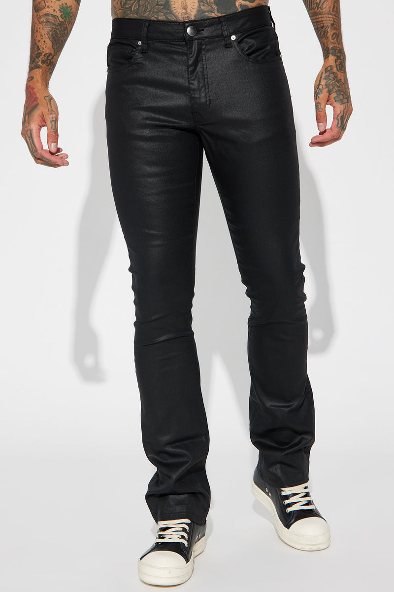 Love Fetish Leopard Stacked Skinny Flare Jeans - Black | Fashion Nova ...